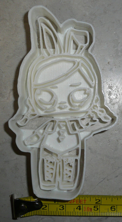 Hops Detailed Bunny Ears Surprise Doll Series Cookie Cutter Made In USA PR2386