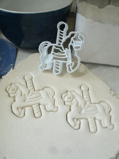Carousel Horse Detailed Merry Go Round Cookie Cutter Made In USA PR2611