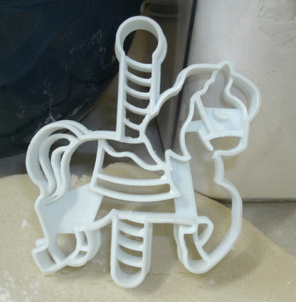 Carousel Horse Detailed Merry Go Round Cookie Cutter Made In USA PR2611