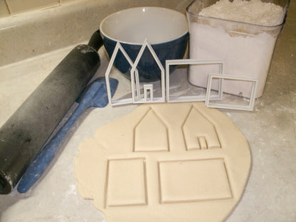 Gingerbread House Build And Decorate Set Of 4 Cookie Cutters Made In USA PR2217