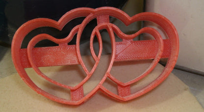 Linked Hearts Valentine Engagement Wedding Cookie Cutter Made In USA PR2589