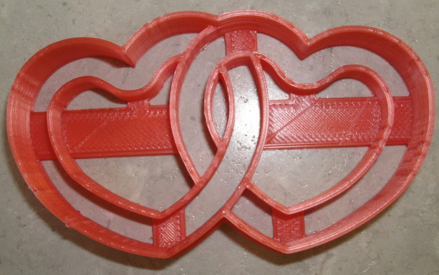 Linked Hearts Valentine Engagement Wedding Cookie Cutter Made In USA PR2589