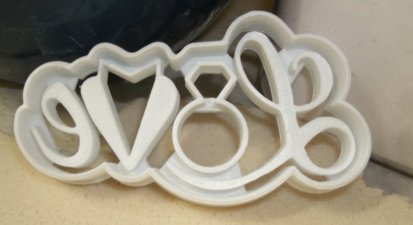 Love Wedding Engagement Ring Tux Tuxedo Cookie Cutter Made In USA PR2618