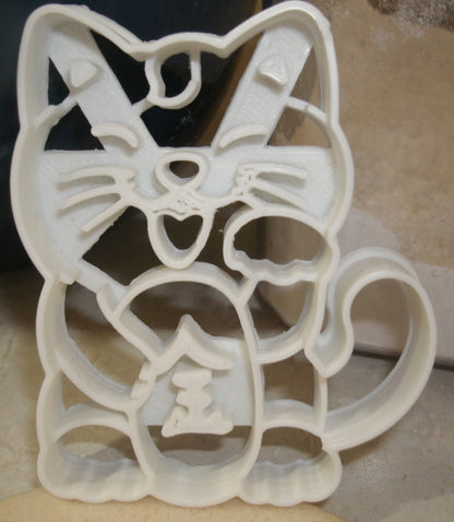 Japanese Maneki Neko Lucky Cat Paw Good Luck Cookie Cutter Made In USA PR2327