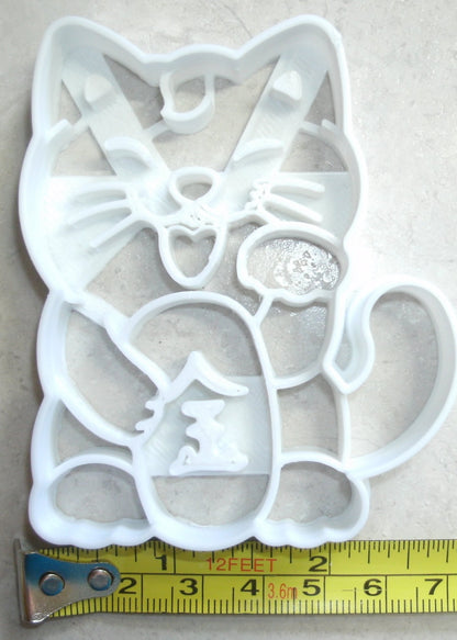 Japanese Maneki Neko Lucky Cat Paw Good Luck Cookie Cutter Made In USA PR2327