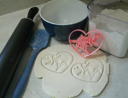 I Love Lucy 1950s TV Show Heart Logo Cookie Cutter Made In USA PR2869