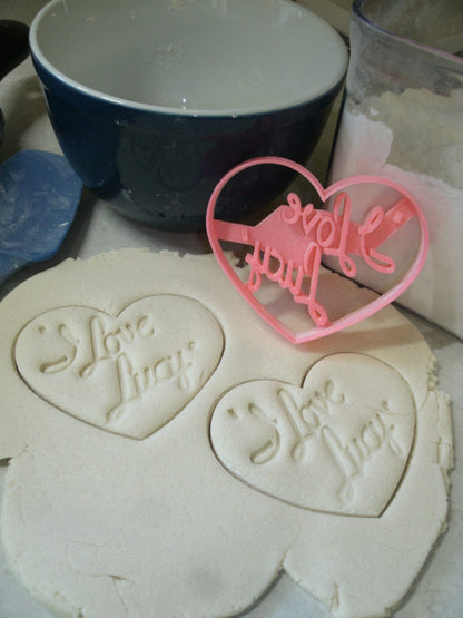 I Love Lucy 1950s TV Show Heart Logo Cookie Cutter Made In USA PR2869