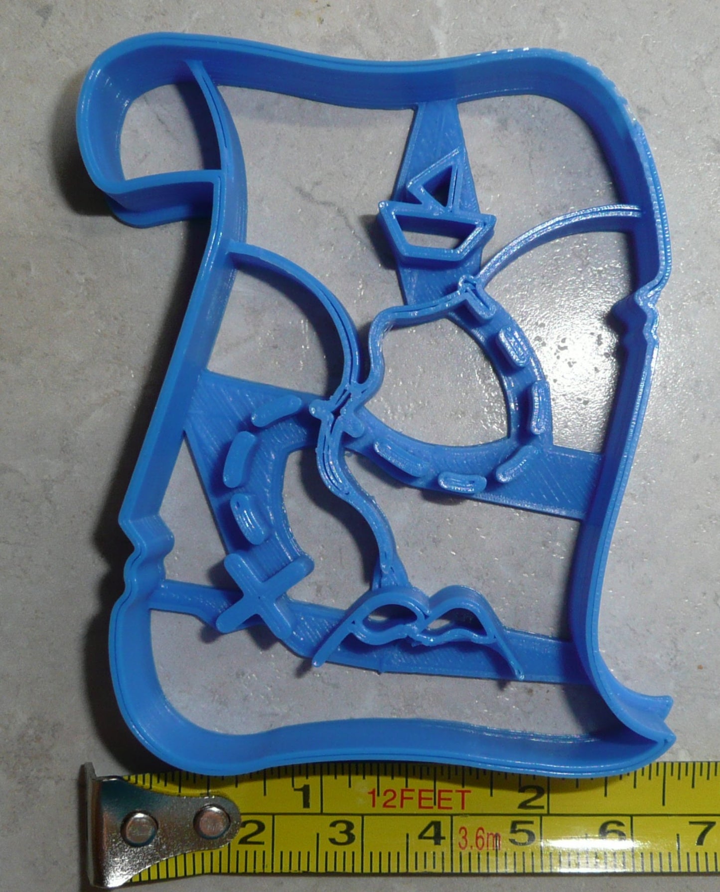 Treasure Map Buried Lost Hunt Pirate Cookie Cutter Made In USA PR2379