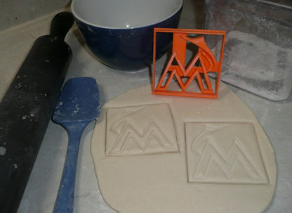 Miami Marlins M Logo MLB Baseball Team Sports Cookie Cutter Made In USA PR2576