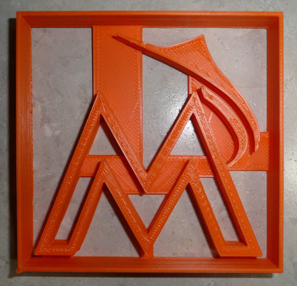 Miami Marlins M Logo MLB Baseball Team Sports Cookie Cutter Made In USA PR2576