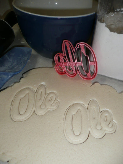 Ole Miss Word University of Mississippi Cookie Cutter Made In USA PR2678
