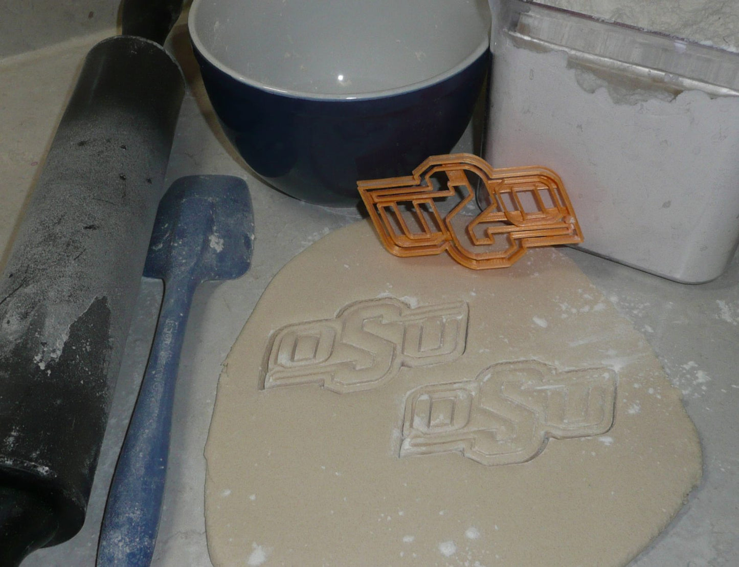 Oklahoma State University OSU Letters Cookie Cutter Made In USA PR2682