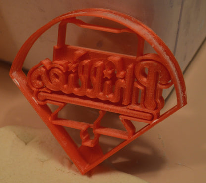Phillies Word on Bell Field Baseball Cookie Cutter Made In USA PR2578