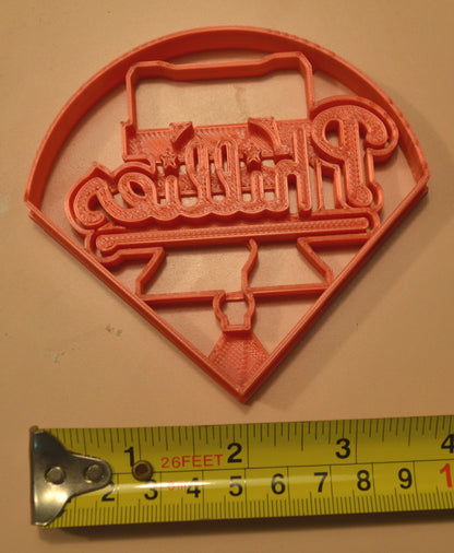 Phillies Word on Bell Field Baseball Cookie Cutter Made In USA PR2578