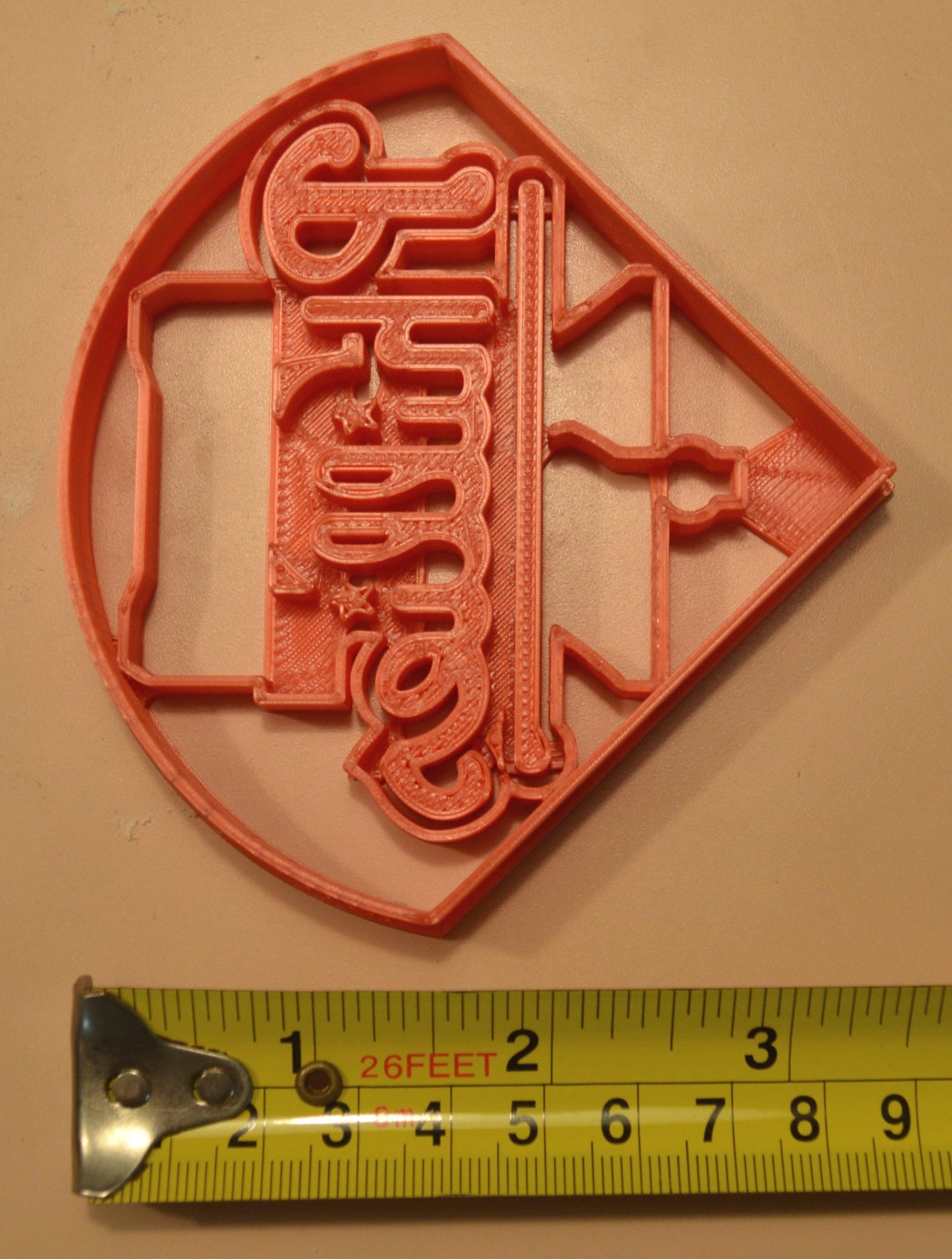Phillies Word on Bell Field Baseball Cookie Cutter Made In USA PR2578