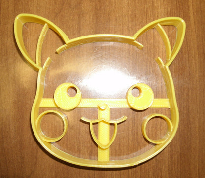 6x Pikachu Face Fondant Cutter Cupcake Topper 1.75 IN USA FD603