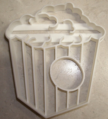 6x Popcorn Fondant Cutter Cupcake Topper 1.75 IN USA FD2527