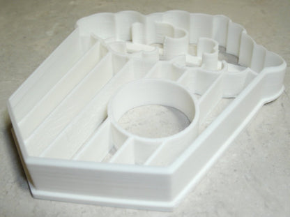 6x Popcorn Fondant Cutter Cupcake Topper 1.75 IN USA FD2527