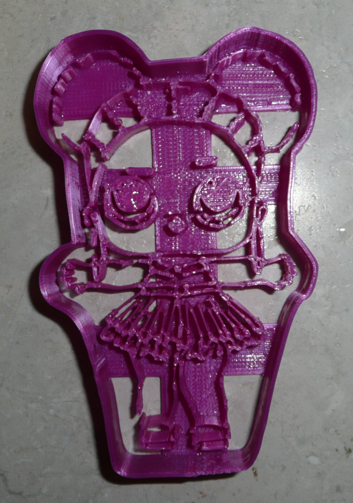 6x Purple Queen Doll Fondant Cutter Cupcake Topper 1.75 IN USA FD2428