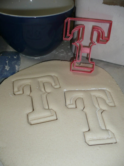 Texas Rangers T Logo MLB Baseball Team Sports Cookie Cutter Made In USA PR2575