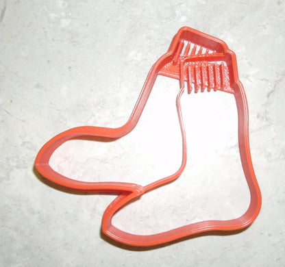 6x Boston Red Sox Socks Fondant Cutter Cupcake Topper 1.75 IN USA FD693