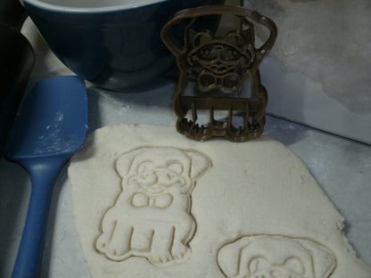 Sitting Pug With Bowtie Puppy Animal Cookie Cutter Made In USA PR2361