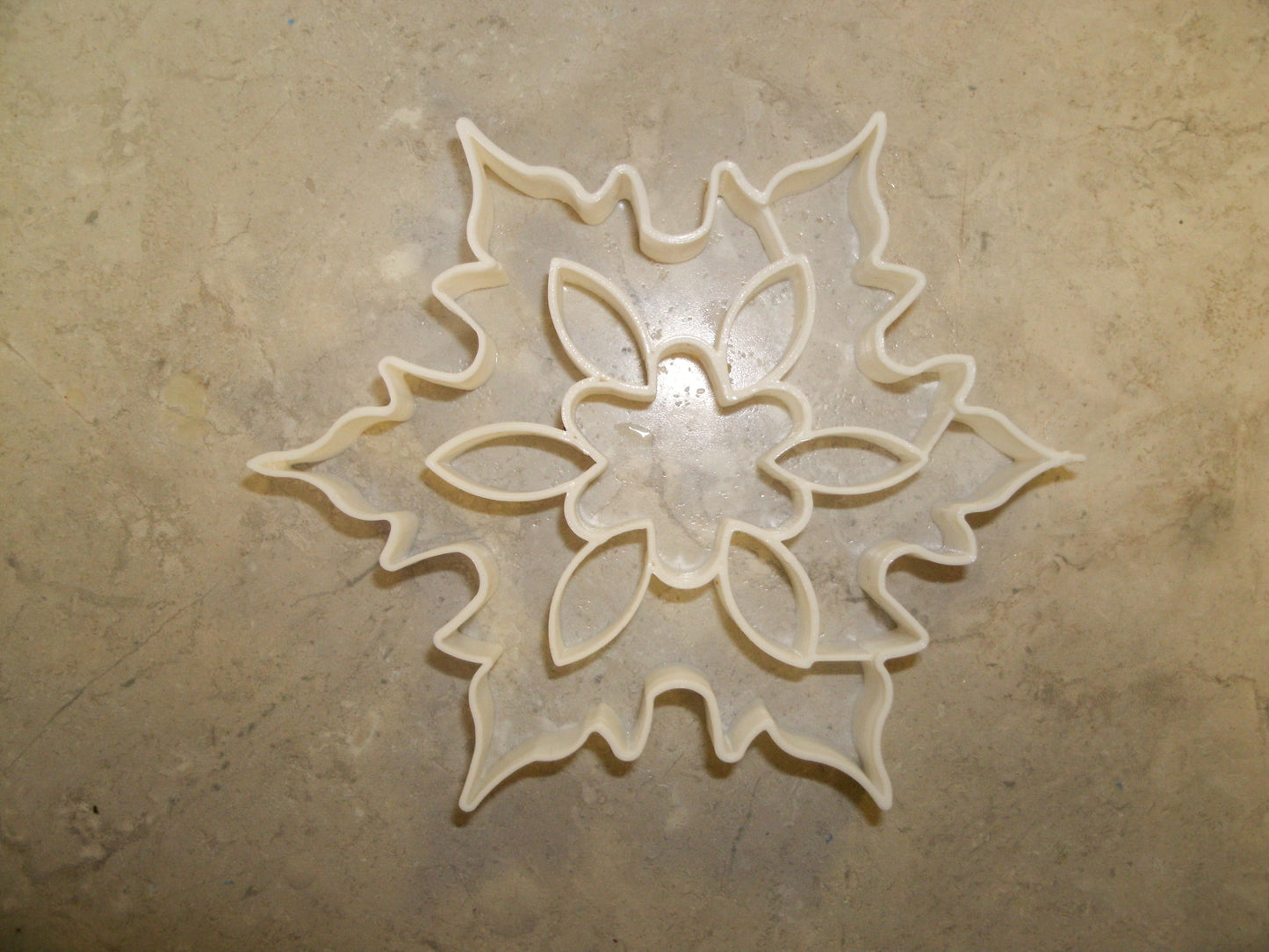 6x Snowflake Detailed Fondant Cutter Cupcake Topper 1.75 IN USA FD179