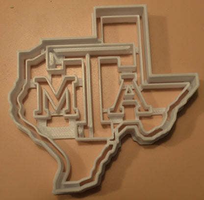 Texas A&M Imprint In State Shape Cookie Cutter Made In USA PR2633