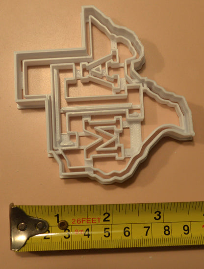 Texas A&M Imprint In State Shape Cookie Cutter Made In USA PR2633