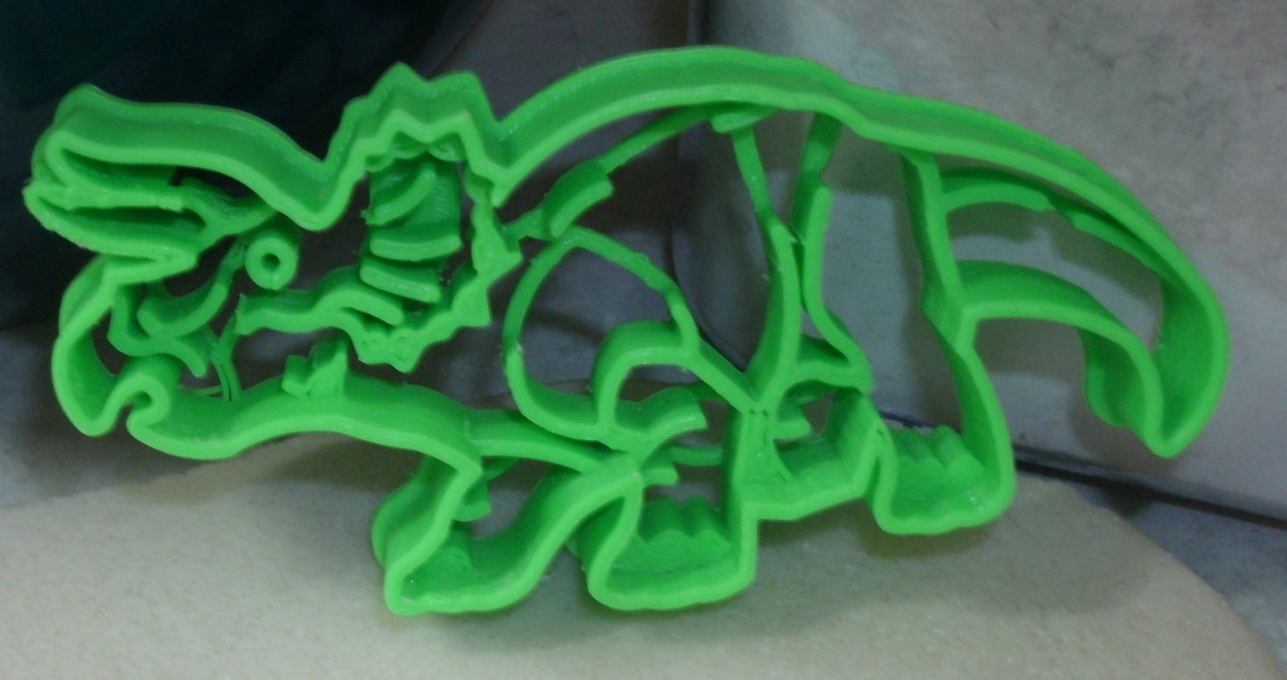 Triceratops Detailed 3 Horned Dinosaur Cookie Cutter Made In USA PR2399