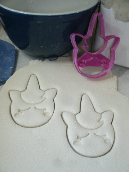 Unicorn Face Large Spiral Horned Animal Cookie Cutter Made In USA PR2652