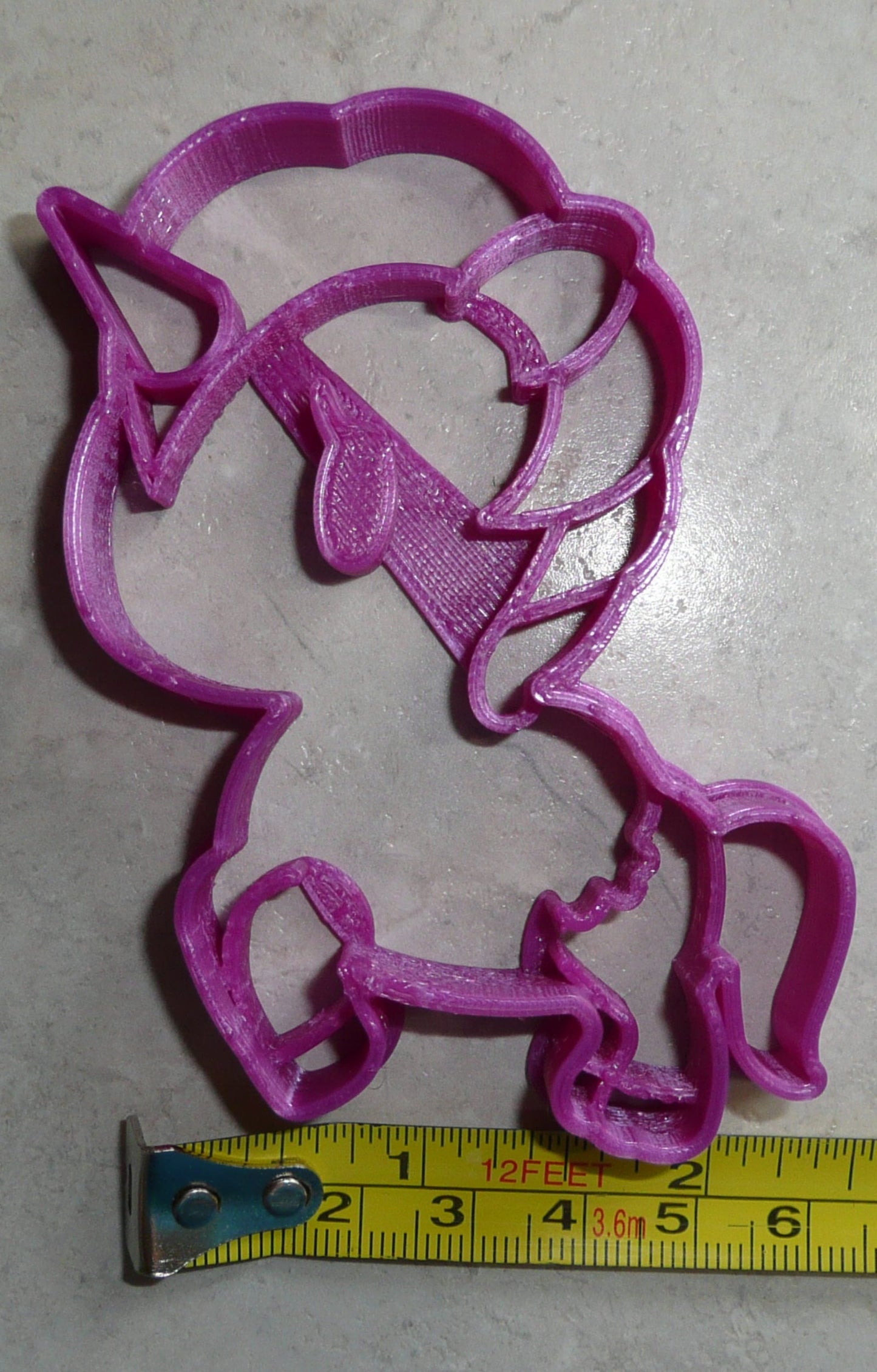 Unicorn Full Body Spiraling Horn Cookie Cutter Made In USA PR2382