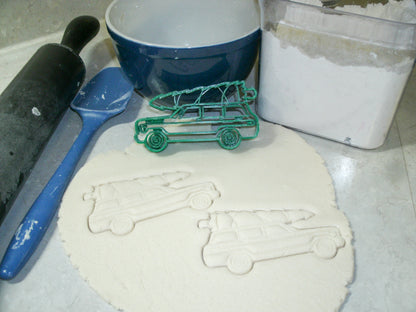 Vintage Station Wagon With Christmas Tree Cookie Cutter Made In USA PR2243