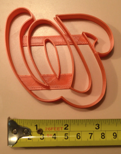 Washington Nationals W Letter Baseball Cookie Cutter Made In USA PR2579