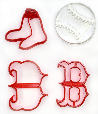 Boston Red Sox MLB Baseball Team Logos Set Of 4 Cookie Cutters USA PR1067