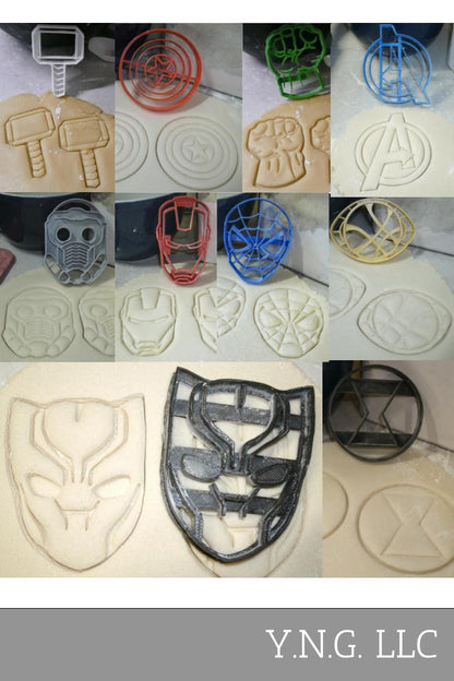 Avengers Infinity War Marvel Character Logos Set Of 10 Cookie Cutters USA PR1089
