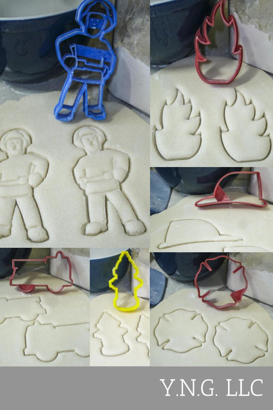 Fireman Sam Animated Kids Series Firefighter Set Of 6 Cookie Cutters USA PR1093