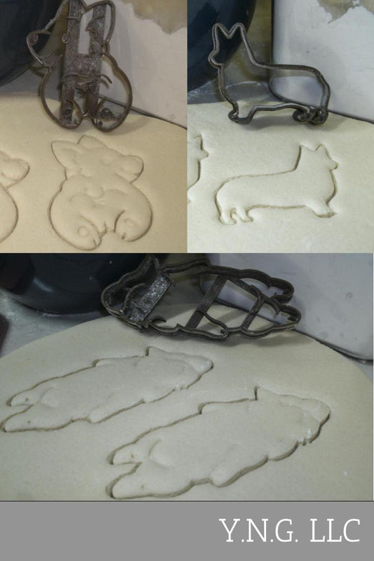 Corgi Dogs Pup Puppy Playing Sleeping Butt Set Of 3 Cookie Cutters USA PR1109