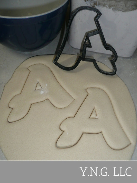 Letter A Uppercase Fancy Stylized Font Alphabet Cookie Cutter USA PR3328