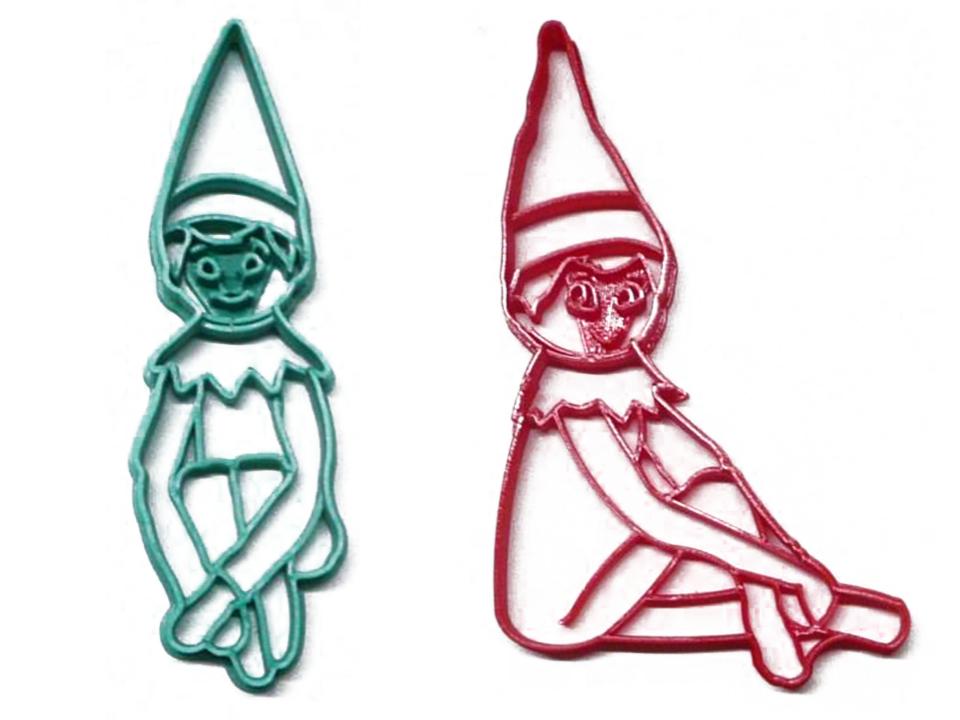 Elf On The Shelf Girl And Boy Christmas Set Of 2 Cookie Cutters USA PR1416