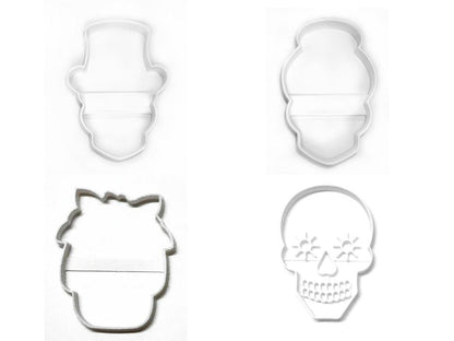 Dia De Los Muertos Day of the Dead Skulls Set Of 4 Cookie Cutters USA PR1421