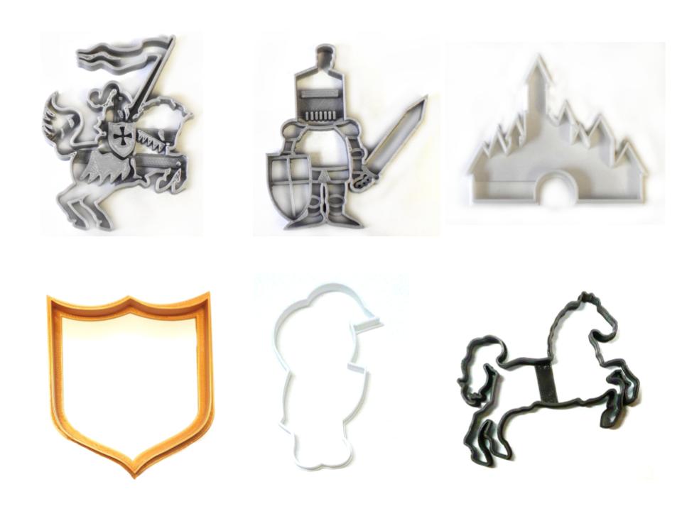Knights Joust Medieval Tournament Set Of 6 Cookie Cutters USA PR1426