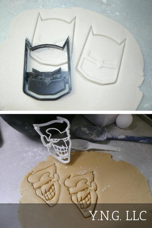 Batman Joker DC Comics Superhero Villain Set Of 2 Cookie Cutters USA PR1054