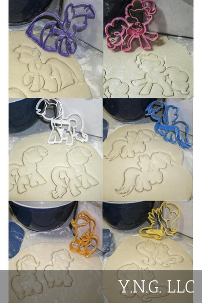 My Little Pony Friendship is Magic Ponies Set Of 6 Cookie Cutters USA PR1077