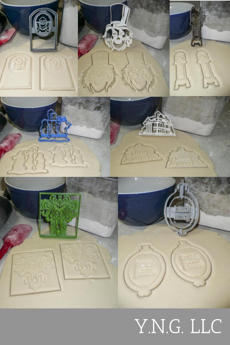 The Haunted Mansion Movie Characters Logo Set Of 7 Cookie Cutters USA PR1168