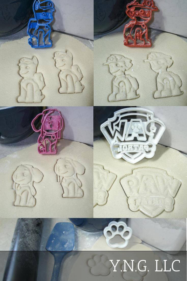 Paw Patrol Dogs Rescue Pups Chase Marshall Set Of 5 Cookie Cutters USA PR1049