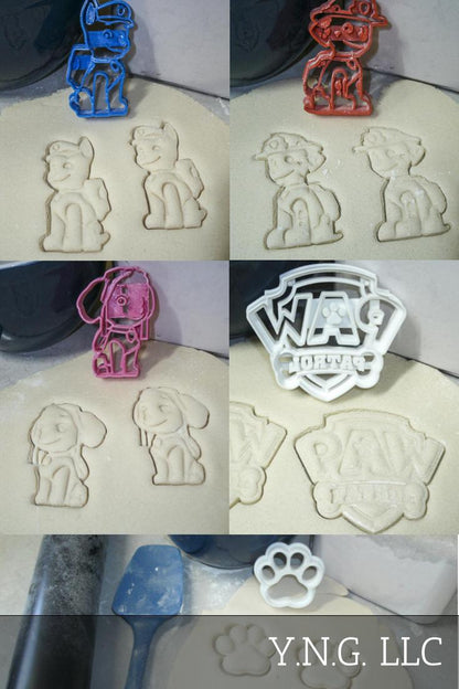 Paw Patrol Dogs Rescue Pups Chase Marshall Set Of 5 Cookie Cutters USA PR1049