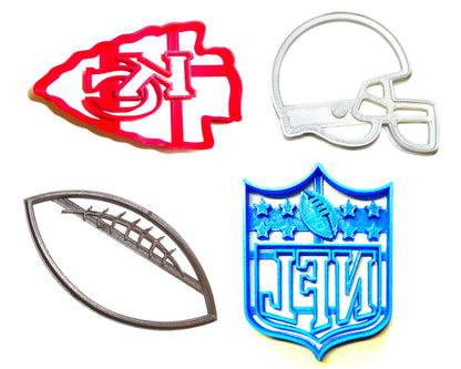 Kansas City Chiefs NFL Football Logo Set Of 4 Cookie Cutters USA PR1124