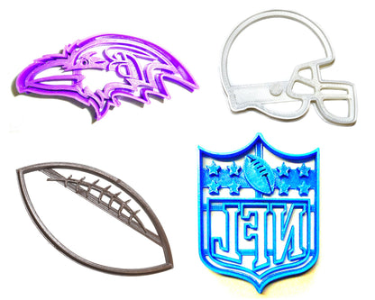 Baltimore Ravens NFL Football Logo Set Of 4 Cookie Cutters USA PR1130