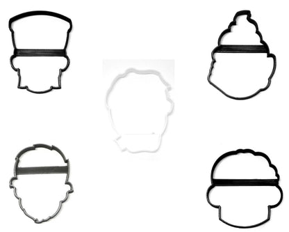 Monster Faces Outlines Halloween Set Of 5 Cookie Cutters USA PR1384